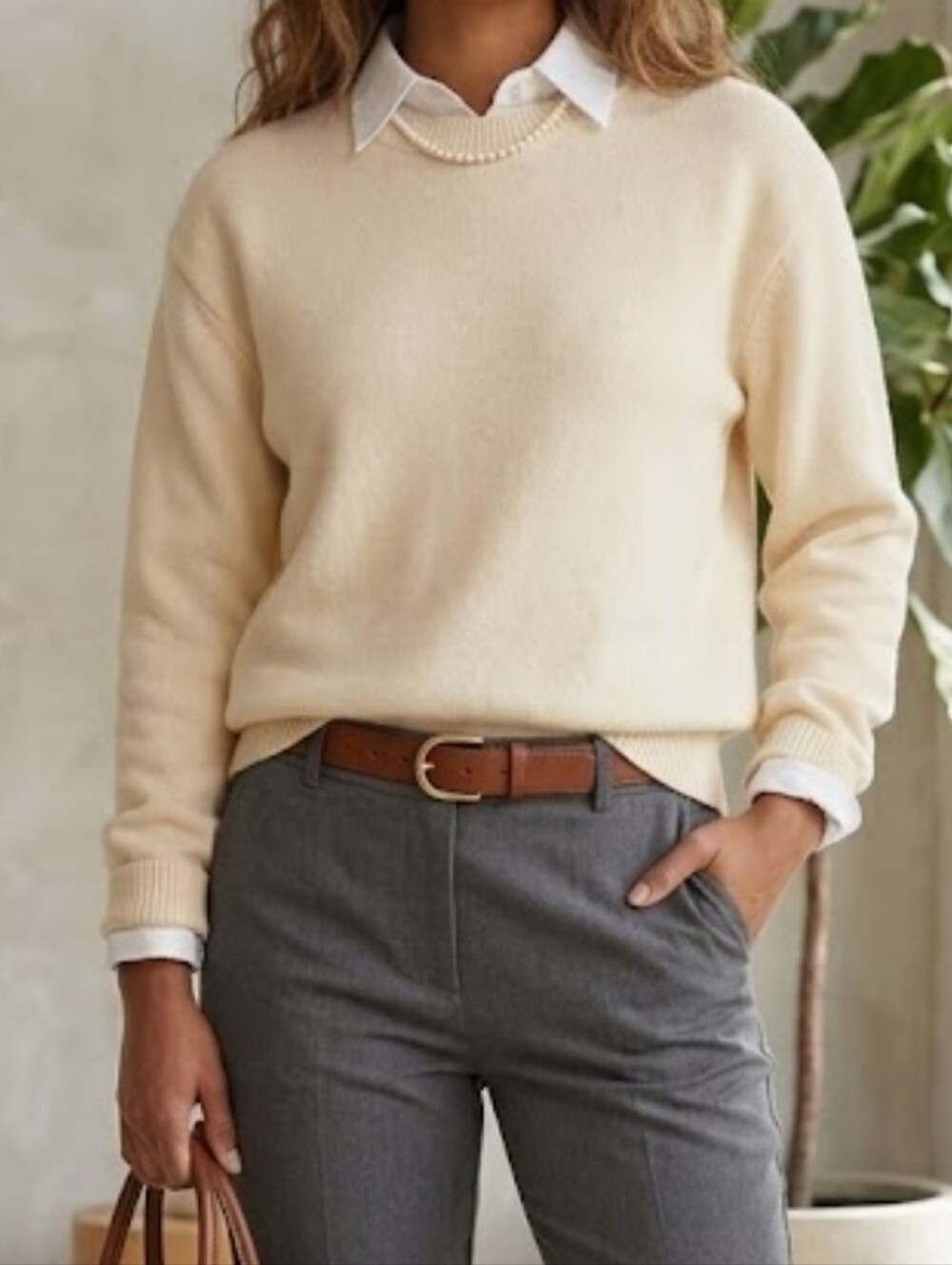 SET Active Crew Neck Pullover Sweater Butter Yellow Super Soft XS Fits a Small